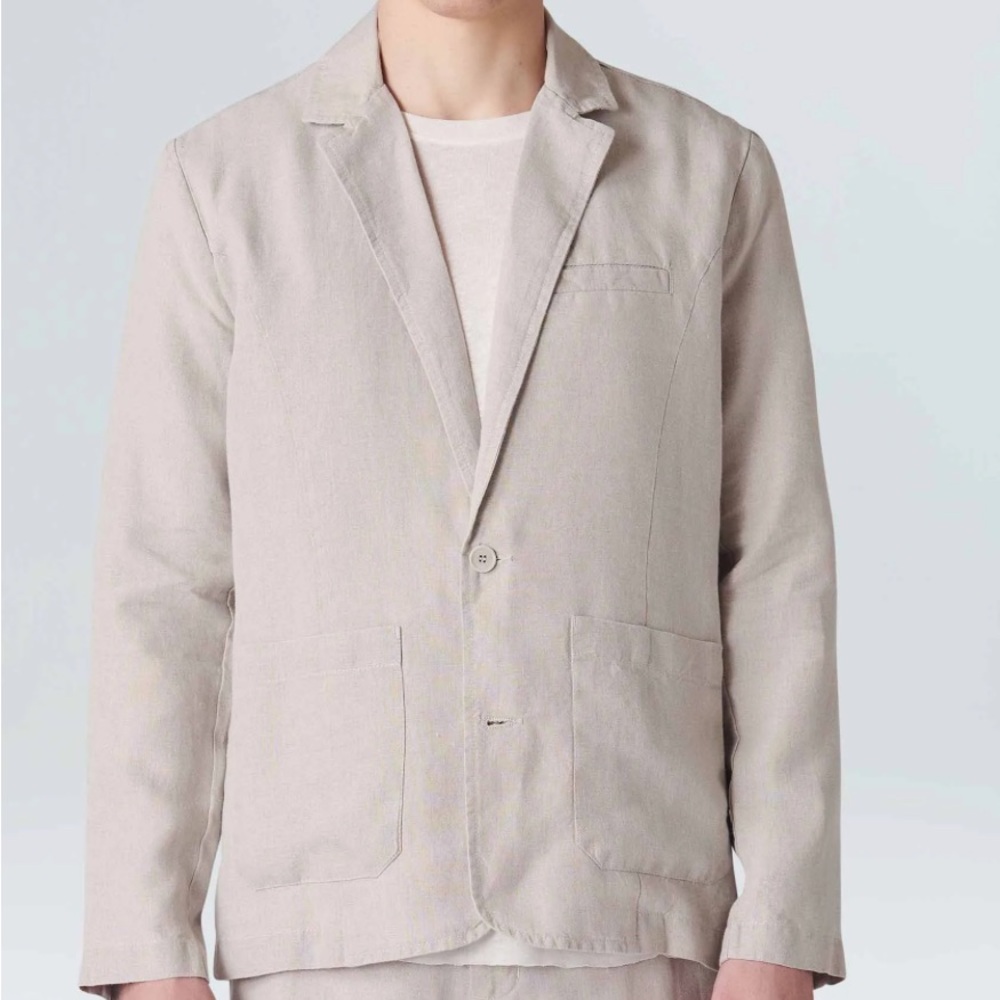 Osklen Classic Linen Blazer Light Natural Beige Size Large Men’s